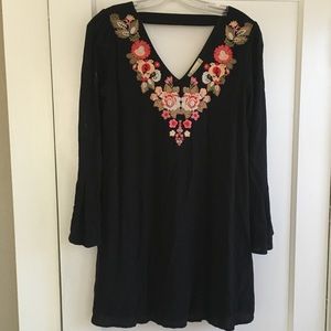 Altar’d State Black Dress with Embroidery